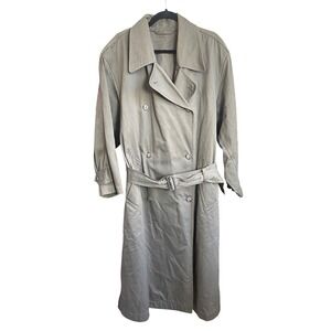 Issey Miyake Vintage 80's Designer Trench Coat Numbered Men's‎ Olive Green M